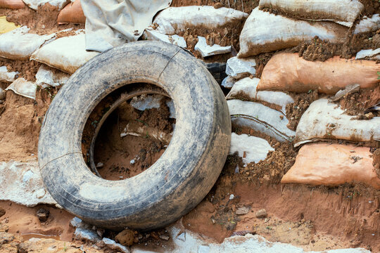 Tire in the dirt