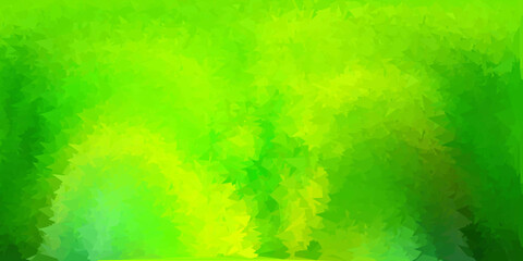 Fototapeta na wymiar Light green, yellow vector abstract triangle background.