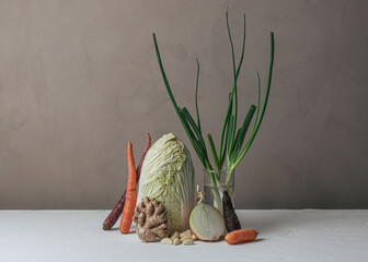 Still life of vegetables