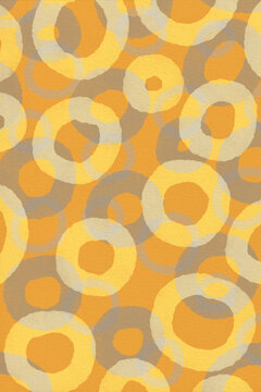 Colourful Circular Abstract Design in Yellow