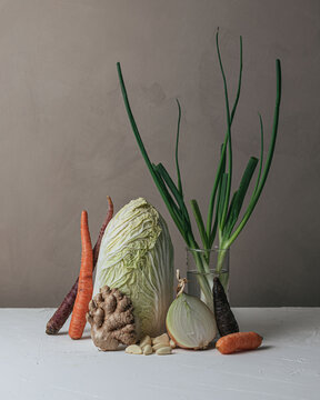 Still life of vegetables