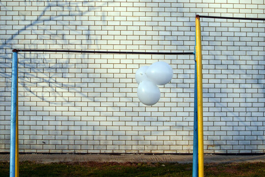 White balloons