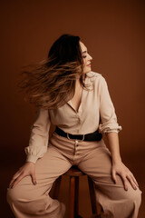Fototapeta premium Beautiful Woman in Studio