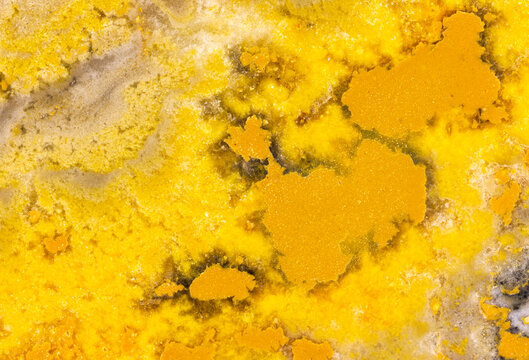 Macro Detail Of A Yellow Jasper 