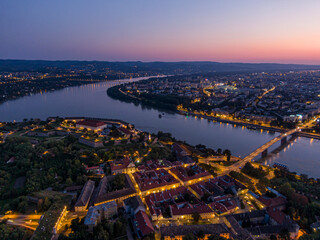 Naklejka premium Sunsets above Petrovaradin, Novi Sad (Serbia)