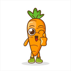 Illustration of a Carrot Character giving thumbs up