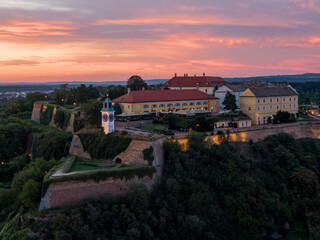 Obraz premium Sunsets above Petrovaradin, Novi Sad (Serbia)