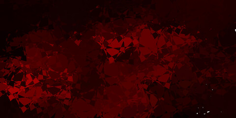 Dark Pink, Red vector pattern with polygonal shapes.