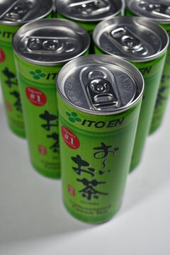 green tea in a can