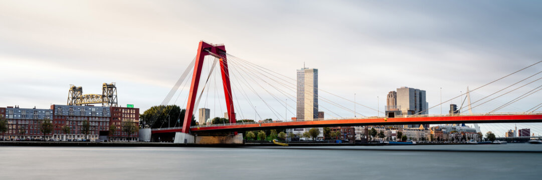 Rotterdam Cityscape Willemsbrug Netherlands