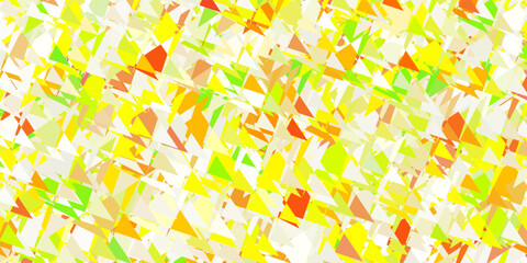 Light green, red vector background with triangles.