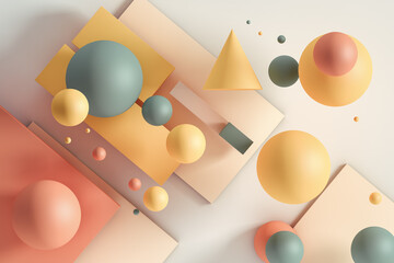 Abstract background with smooth shapes