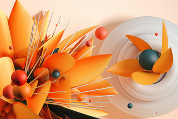 Abstract background with smooth shapes