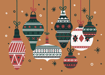 Ornamental baubles for Xmas tree decoration