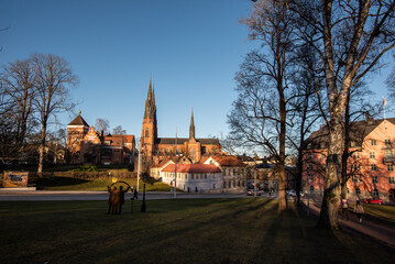 Obraz premium Central Uppsala on sunny day