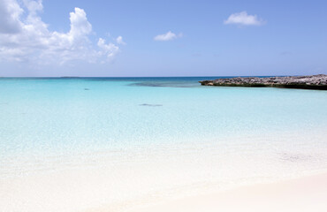 Fototapeta na wymiar Paradise Island Empty Beach And Transparent Waters
