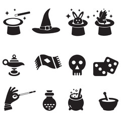 set of magic icons