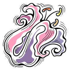 Beautiful flowers hand drawing. Decorative element for birthday party, wedding invitation, summer holyday mood. Botanical floral, garden theme.