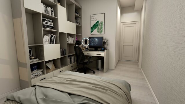 setup gaming en dormitorio 
