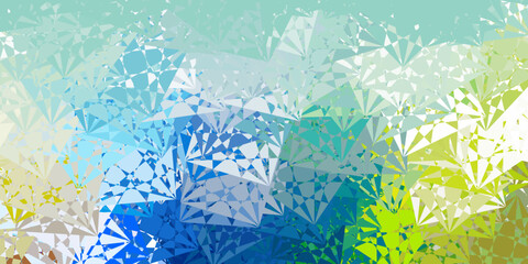 Light Blue, Yellow vector pattern with polygonal shapes.