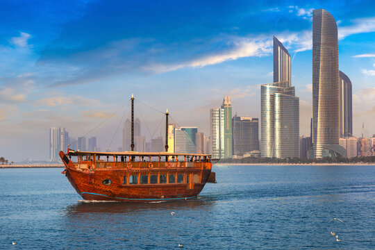 Traditional Dhow boat in Abu Dhabi