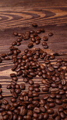 Roasted coffee beans, dark seed
