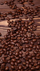 Roasted coffee beans, dark seed