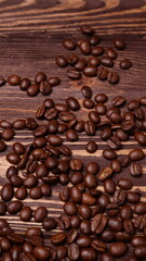 Roasted coffee beans, dark seed