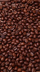 Roasted coffee beans, dark seed