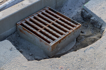 Installation of sewer manholes and rain-receiving grids on sidewalks as part of the improvement...