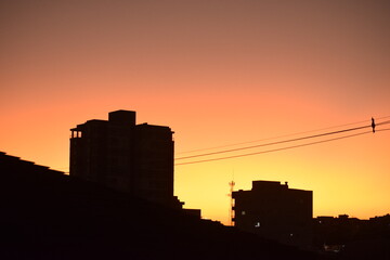 Fototapeta premium Silhueta no por-do-sol