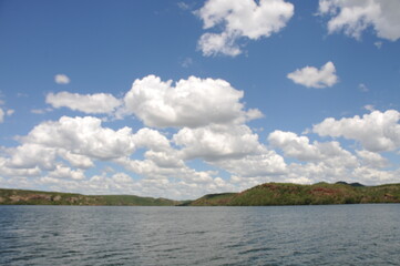 clouds over the river