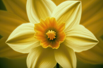 Fototapeta premium Daffodil background created with Generative AI Technology, ai, generative