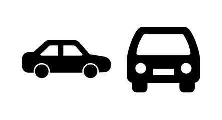 Car icon vector illustration. car sign and symbol. small sedan