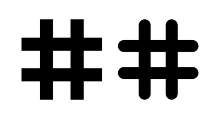 Hashtag icon vector illustration. hashtag sign and symbol