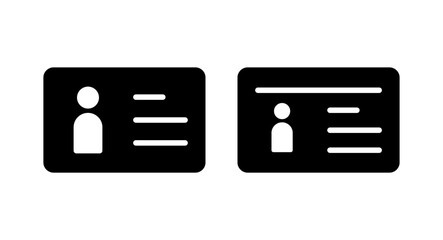 License icon vector illustration. ID card icon. driver license, staff identification card