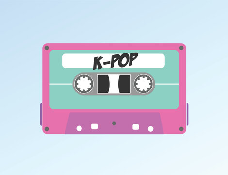 Ilustracao vetor K7 KPOP, BTS, cassette tapes, fitas k7, cassete, musica, fitas, vintage, balada, tapes, musica, coreana, coreia, artistas, banda, grupo musical