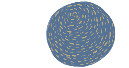 Starry night impressionism art painting van gogh style elements moon star night sky illustration