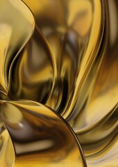 Golden Thin Metal Modern Artistic Assemblage Abstract, Dramatic, Modern, Luxurious and Luxury 3D rendering graphic design element background