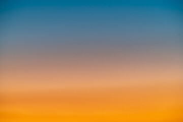 Sky gradient from blue to orange sunset