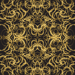 seamless abstract pattern in black and gold