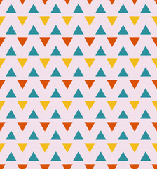 seamless geometric pattern with colorful triangles on a white background