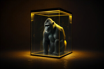Gorilla in einem Glaskasten Generative AI
