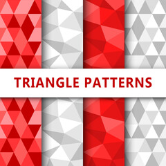 Decor Fabric Half Panama Retro Diamond Pattern. Vector red triangle background