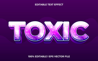 toxic 3d text effect and editable text, template 3d style use for business tittle - obrazy, fototapety, plakaty