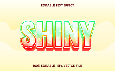 shiiny 3d text effect and editable text, template 3d style use for business tittle