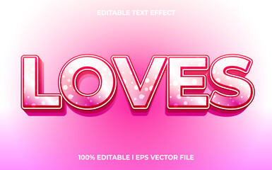 loves 3d text effect and editable text, template 3d style use for business tittle