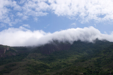 clouds in the mountains