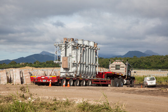 transformer been transported to solar farm