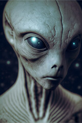 alien ET Ufo pilot portrait generative ai render